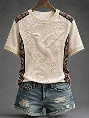 Women's Indigenous Totem Print Casual T-Shirt