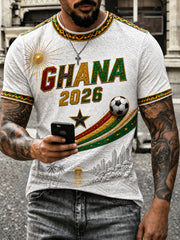 Men's 2026 Ghana Football Style T-shirt
