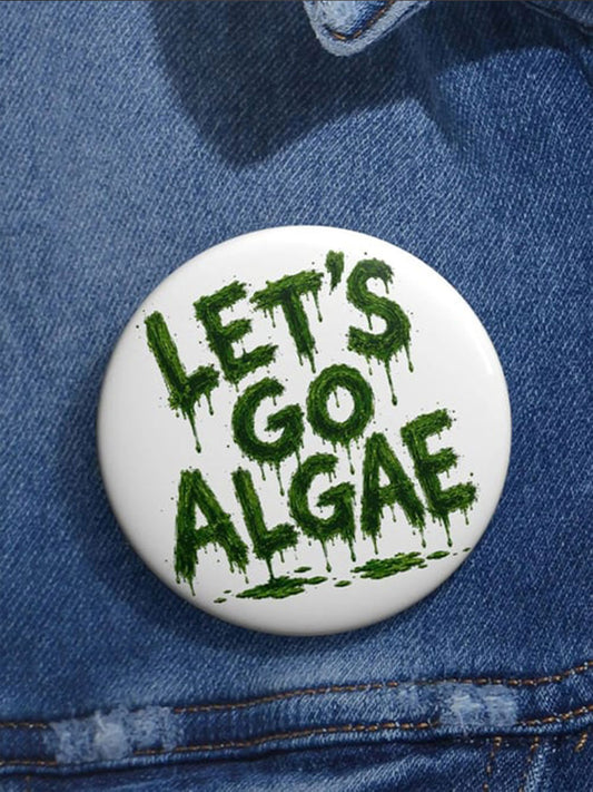 Unisex Let's Go Algae Print Brooch