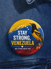 Unisex Pray For Venezuela Print Brooch