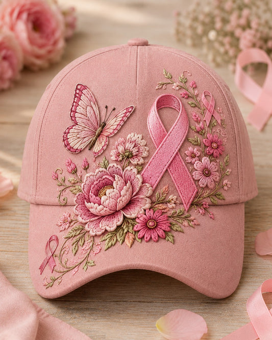 Breast Cancer Awareness Pink Floral Hat