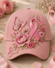 Breast Cancer Awareness Pink Floral Hat