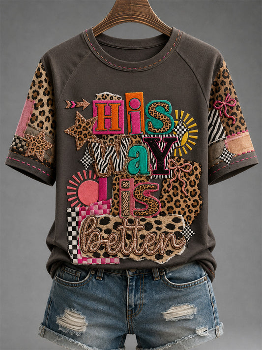 Women's His Way Is Better Print Casual Tee