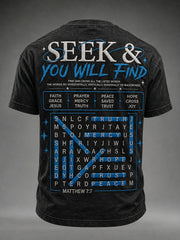 Men's Seek You Will Find Short Sleeves T-shirt