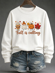 Women's 'Fall Is Calling' Printed Casual Sweatshirt