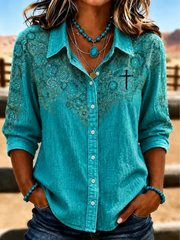 Men's Western-Style Faith Print long johns