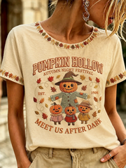 Women's Autumn Halloween Short-sleeved T-shirt