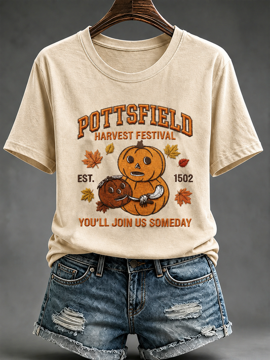 Women's Autumn Halloween Short-sleeved T-shirt