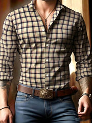 Men's Casual Plaid Shirt