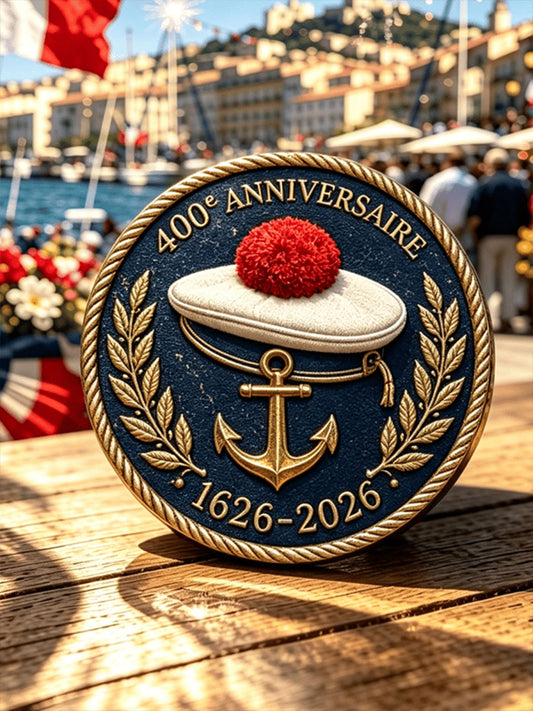 Unisex Marine Nationale Print Brooch