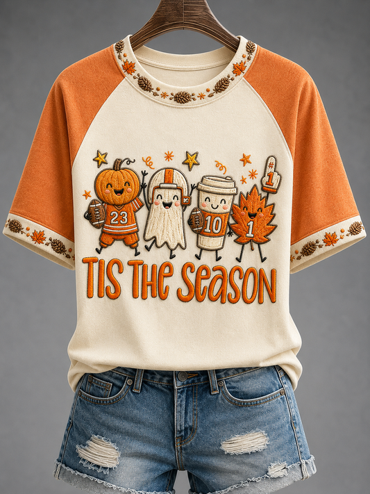 Women's Autumn Round Neck Short Sleeve T-shirt