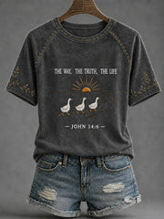 Women's 'The Way, The Truth, And The Life' Printed Casual T-Shirt