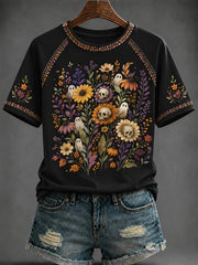 Women's Autumn Halloween Printed T-shirt