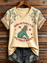 Women's This Actually Is My First Rodeo Short-sleeved T-shirt