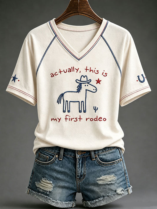 Women's This Actually Is My First Rodeo T-shirt