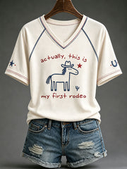 Women's This Actually Is My First Rodeo T-shirt