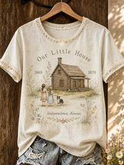 Women's Little House Printed T-shirt