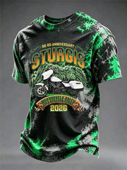 Men's  Motorcycle Rally Printed T-shirt