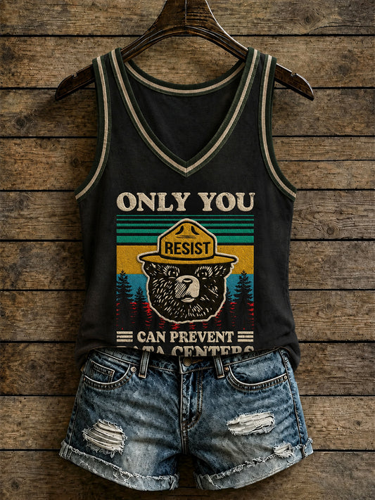 Women's Only You Can Prevent Ai Data Centers Print Tank Top
