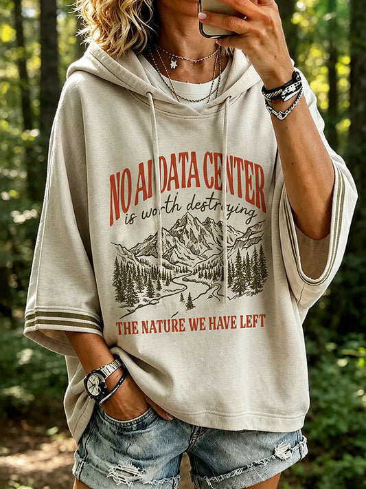 Women's Only You Can Prevent Ai Data Centers Print Sweatshirt