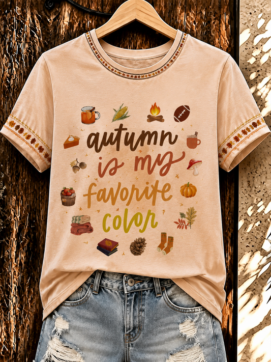 Women's FALL IS MY FAVORITE COLOR short-sleeved T-shirt