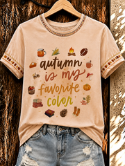 Women's FALL IS MY FAVORITE COLOR short-sleeved T-shirt