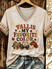 Women's FALL IS MY FAVORITE COLOR short-sleeved T-shirt