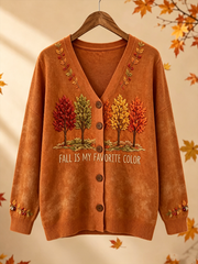 women's FALL IS MY FAVORITE COLOR cardigan