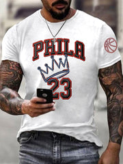 Men's Gift For Basketball Fans No.23 Print Casual Tee