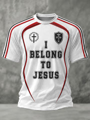 Men's 'I Belong To Jesus' Printed Casual T-Shirt