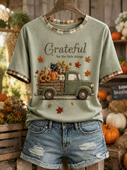 Women's Fall Pumpkin Truck T-Shirt