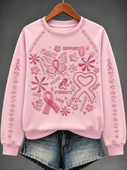 Women's Breast Cancer Print Sweatshirt