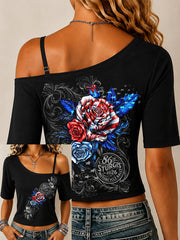 Women's Motorcycle Rally Printed T-shirt