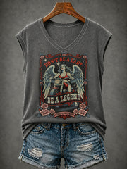 Women's Motorcycle Rally Printed Vest Top