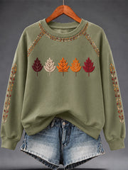 Women's Autumn Art Print Sweatshirt