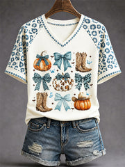 Women's "Howdy Fall" Printed Casual T-Shirt