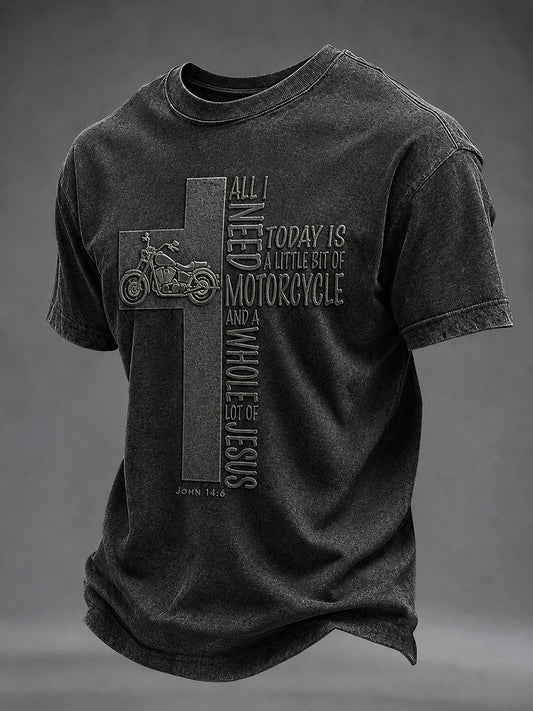 Men's Faith Biker Rider Graphic T-Shirt