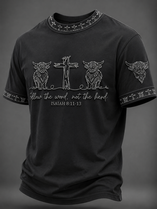 Men's Follow The Word Not The Herd Short Sleeves T-shirt