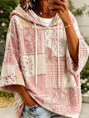 Women's Pink Breast Cancer Awareness Floral Hoodie