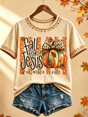Women's Fall for Jesus short-sleeved T-shirt