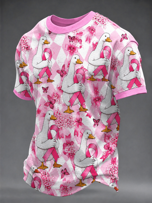 Men's Breast Cancer Short Sleeves T-shirt