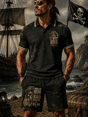 Men's "Runs on Rum, Bad Decisions, and Sea Air" Two-Piece Sets