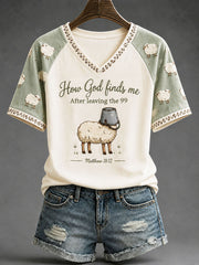 Women's How God Finds Me After Leaving The 99 Christian Casual T-shirt