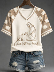 Women's" Once Lost , Now Found " Christian Casual T-shirt