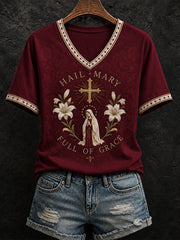 Women's Hail Mary Full Of Grace T-shirt