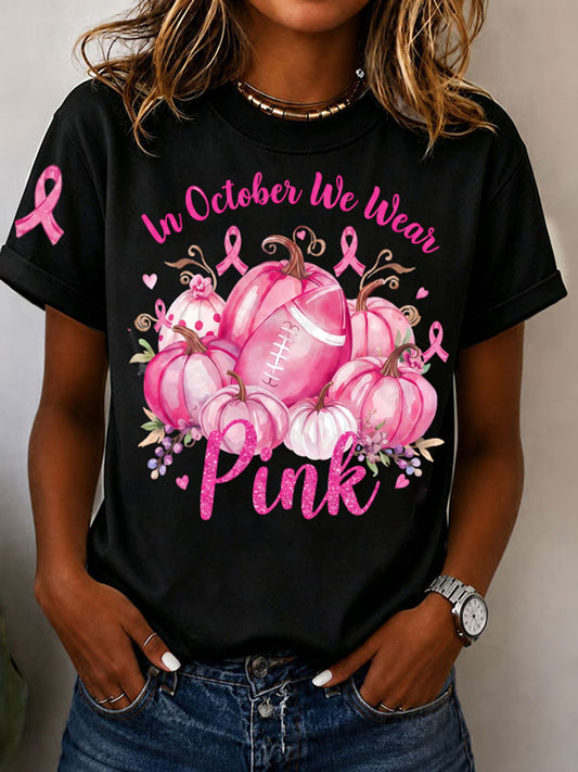 Women's In October We Wear Pink Short-sleeved T-shirt