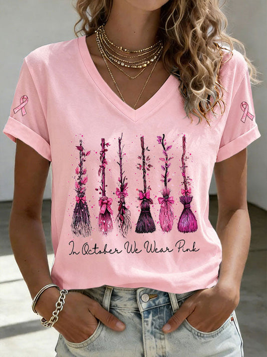 Women's In October We Wear Pink Short-sleeved T-shirt