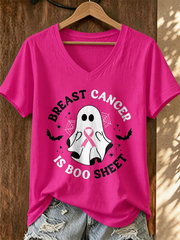 Women's Breast Cancer IS Boo Sheet Short-sleeved T-shirt