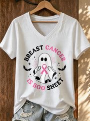 Women's Breast Cancer IS Boo Sheet Short-sleeved T-shirt