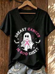 Women's Breast Cancer IS Boo Sheet Short-sleeved T-shirt